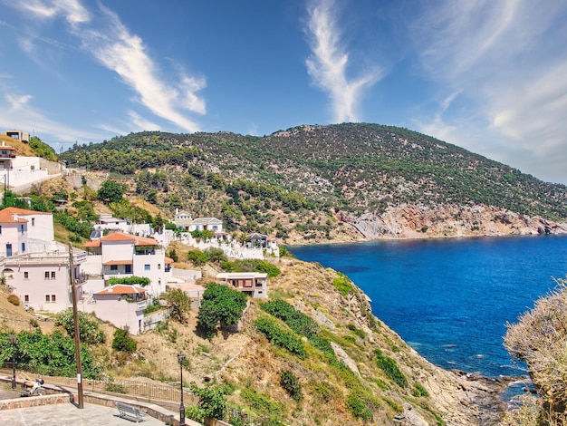 Ciudad de Skopelos en Sporades Grecia