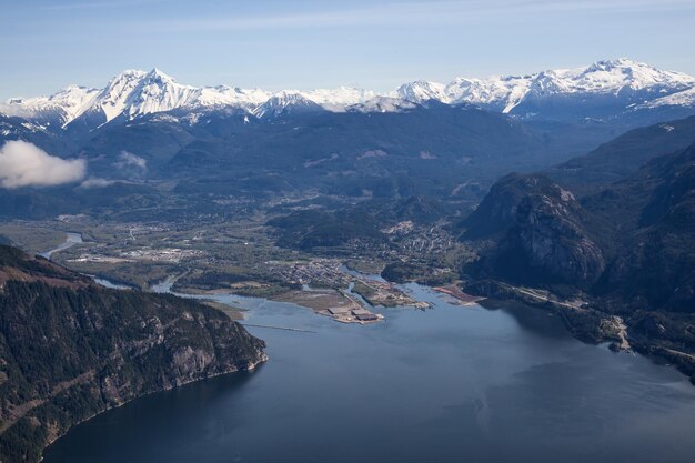 Ciudad de Squamish al norte de Vancouver BC Canadá