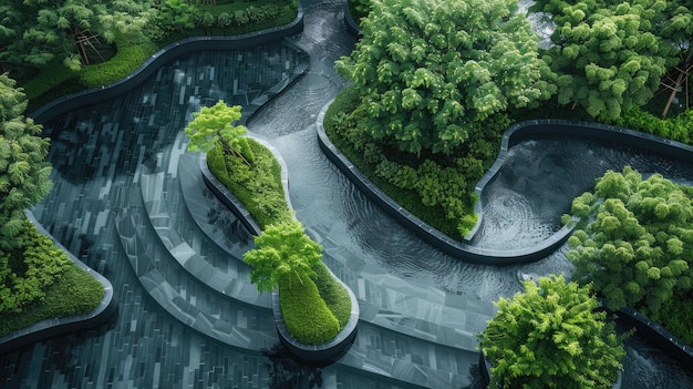 Foto ciudad verde del futuro