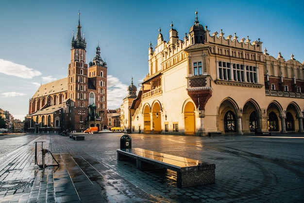 Ciudad vieja de Cracovia en Polonia