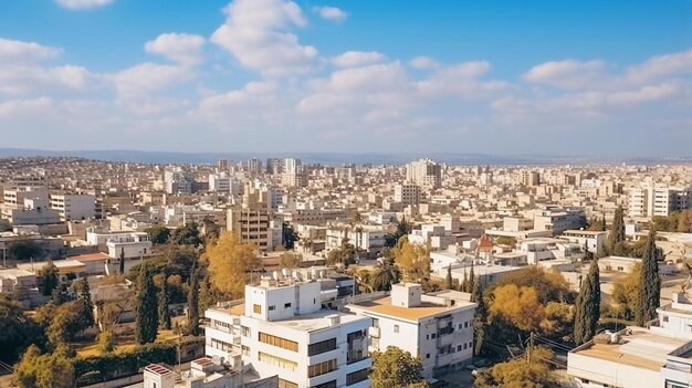 una ciudad con una vista de la ciudad