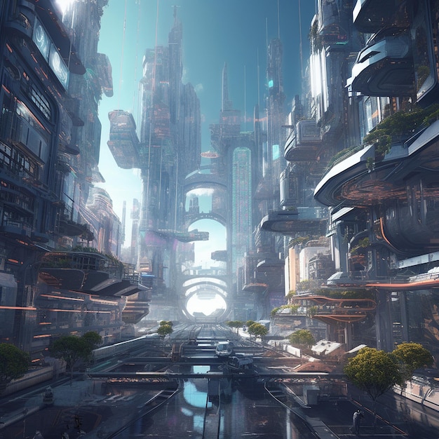 Ciudades futuristas del futuro lejano