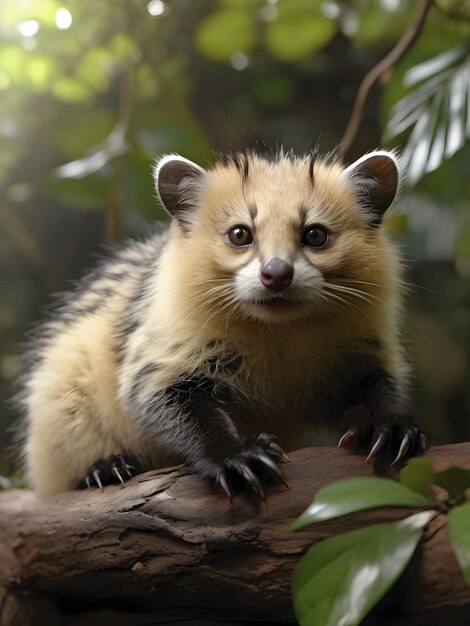 Foto civet luwak imagem cativante do famoso produtor de grãos de café ai gerativa