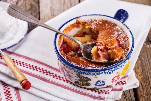 Clafoutis com cerejas