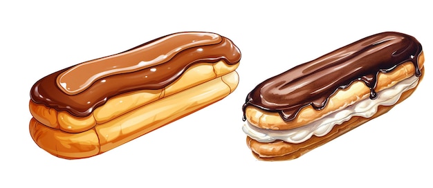 Éclair de ilustração isolado em branco