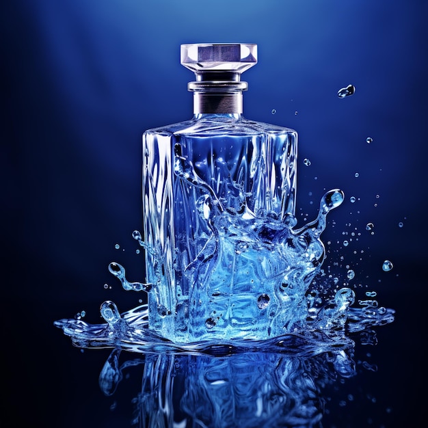 Claridad de cristal en un ballet de perfume azul