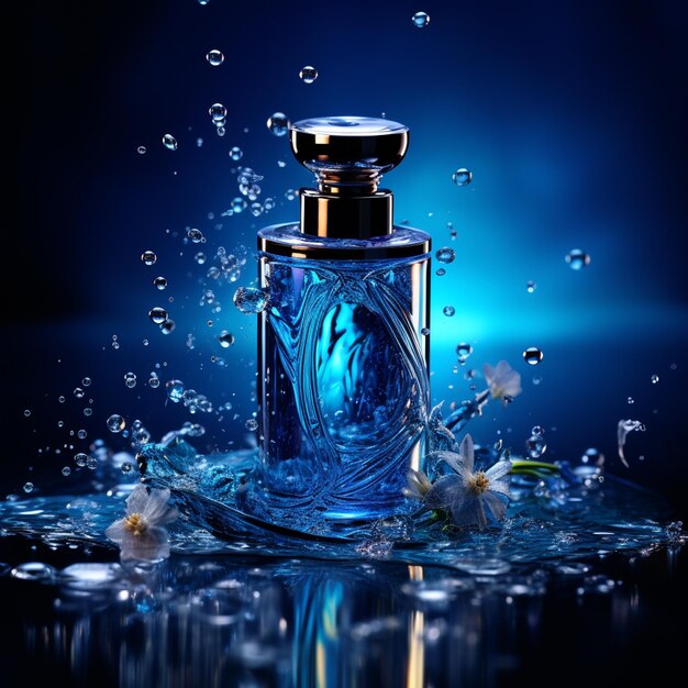 Claridade de cristal num ballet de perfume azul