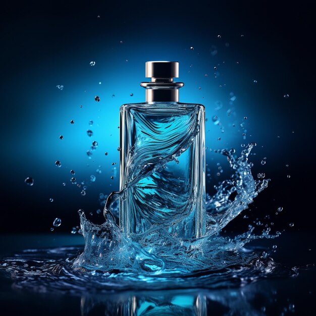 Claridade de cristal num ballet de perfume azul