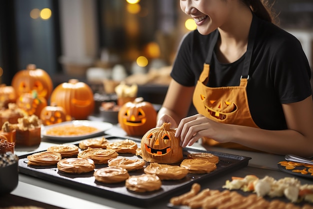 clase de cocina de halloween generada por IA