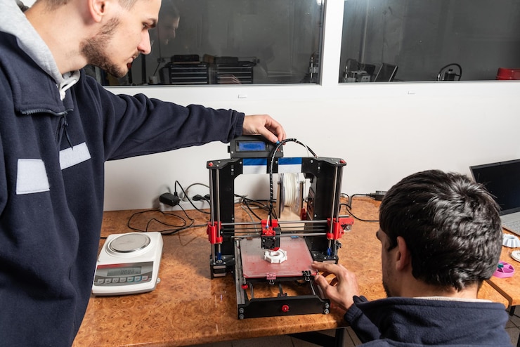 Foto clase de formación en escaneado e impresión 3d