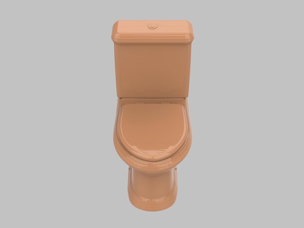 Clásico aislado asiento inodoro wc porcelana 3d ilustración