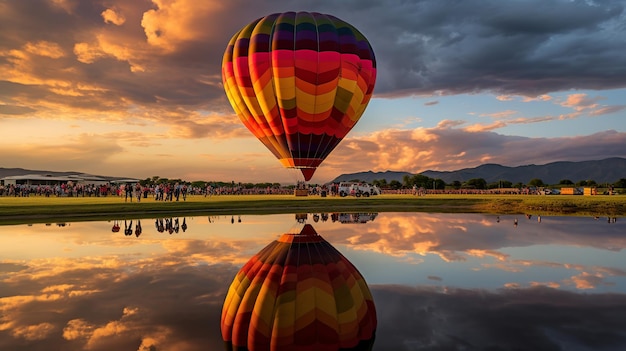 Foto clásico anual de globos de colorado y el mayor espectáculo aéreo de colorado