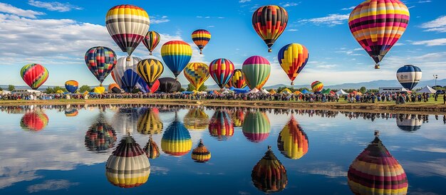 Foto clásico anual de globos de colorado y el mayor espectáculo aéreo de colorado