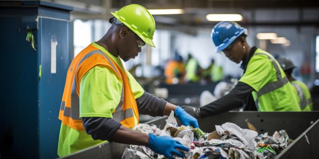 Foto clasificación y reciclaje de residuos ia generativa