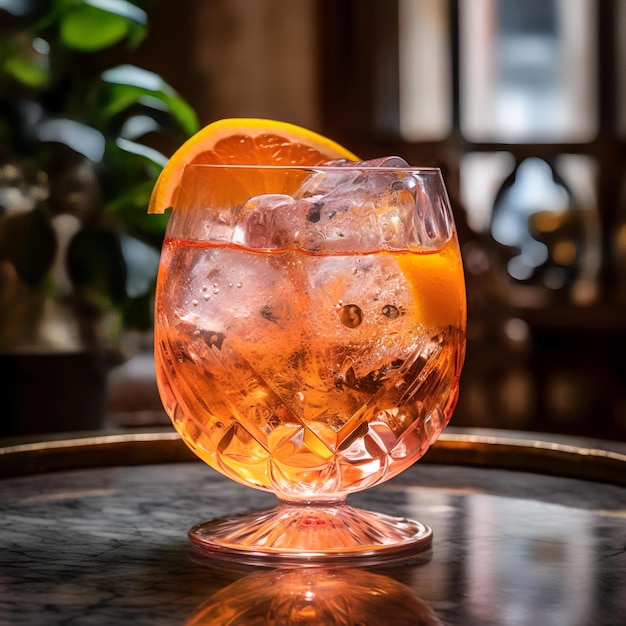 clássico Aperol Spritz combinando vinho espumante Aperol água com gás e um toque de toranja