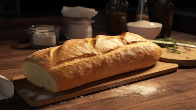 Clássico e fofinho pão ciabatta