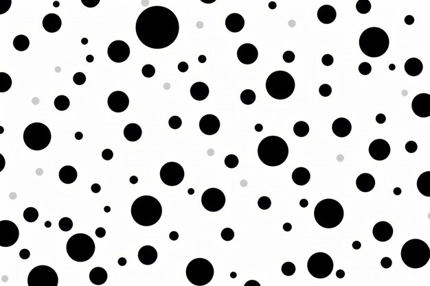 Foto clássico polka dot elegance um padrão vetorial preto e branco atemporal