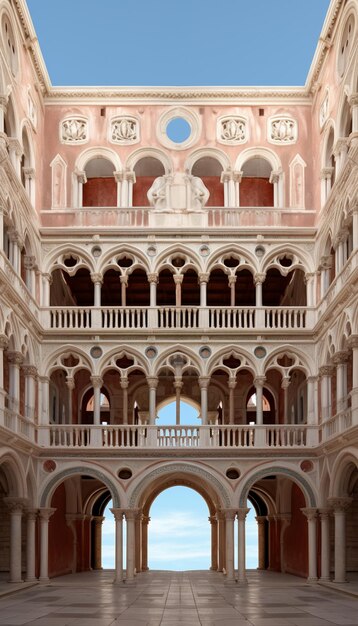 Foto el claustro del palacio doge en dubrovnik, croacia