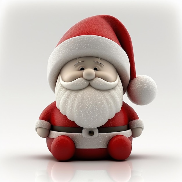 Cláusula de Papai Noel fofo feliz Natal isolado Generative ai