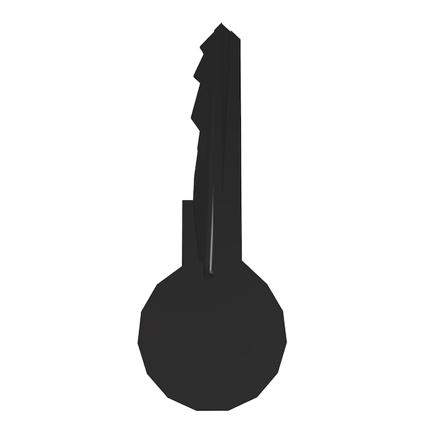 Clave negra aislada sobre un fondo blanco