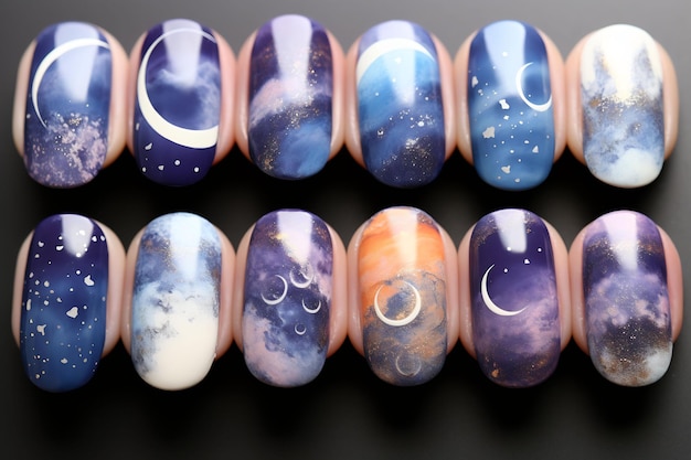 clavos con los planetas del universo