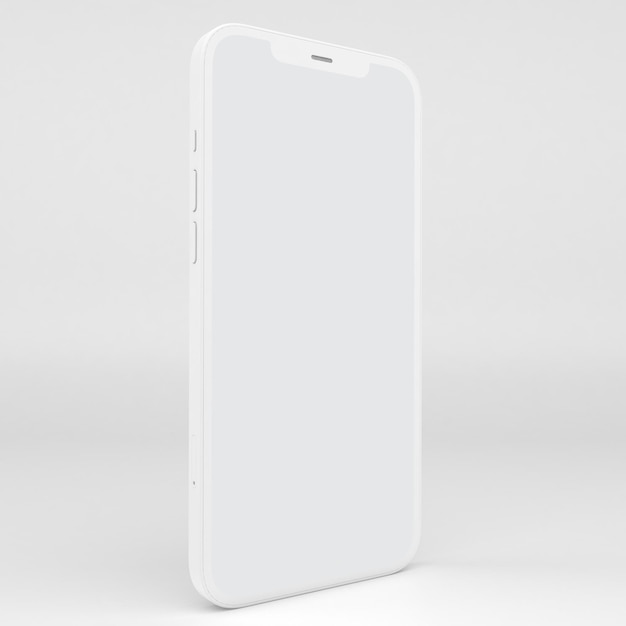 Clay Phone 12 Lado Esquerdo Isolado Em Fundo Branco