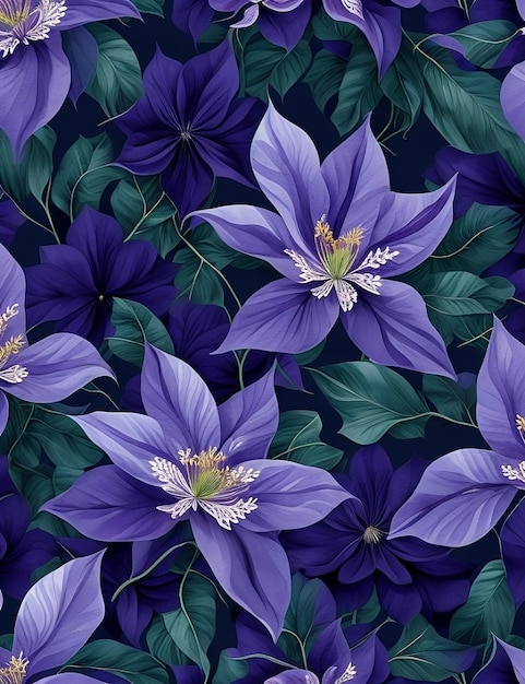 Clematis púrpura