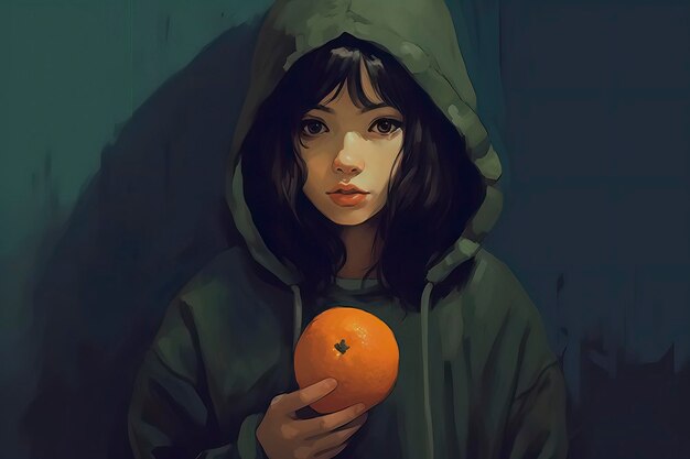 Clementine Ilustración Ilustración de comida IA generativa