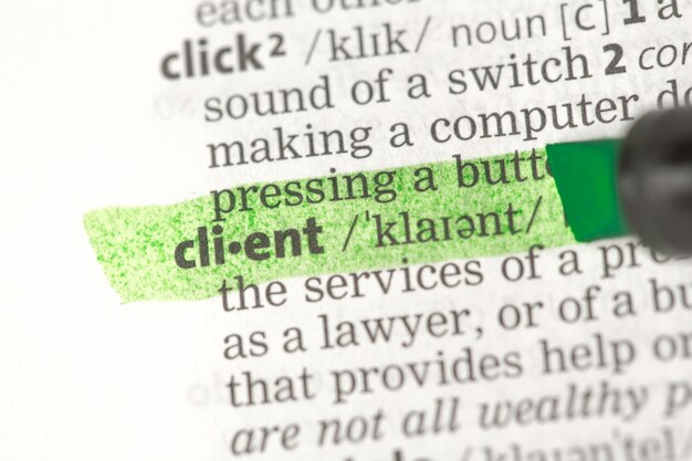 Clientdefinition grün hervorgehoben