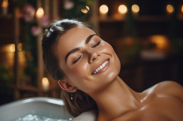 cliente desfrutando de relaxante massagem antistress spa e mimos