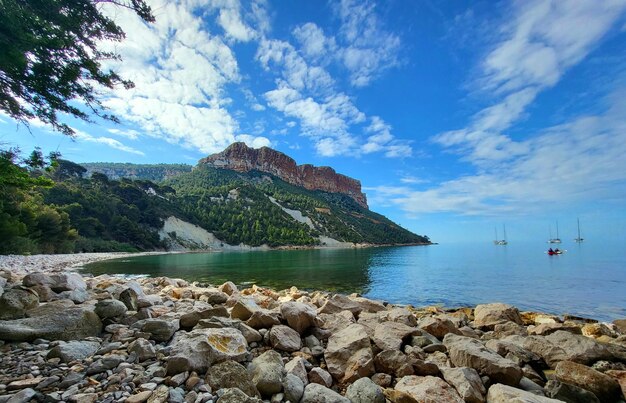 Foto clif paisagem na praia