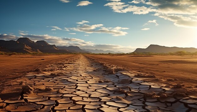 Clima árido terreno extremo belleza en la naturaleza generada por la IA