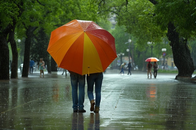 Clima lluvioso y romántico