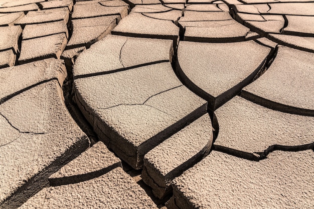 Clima de sequía, fondo de tierra agrietada