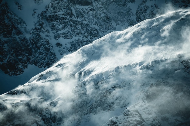 Clima tormentoso en invierno país de las maravillas en los Alpes austriacos gastein salzburg austria