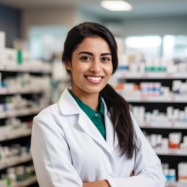 Foto clínica de médico feminino