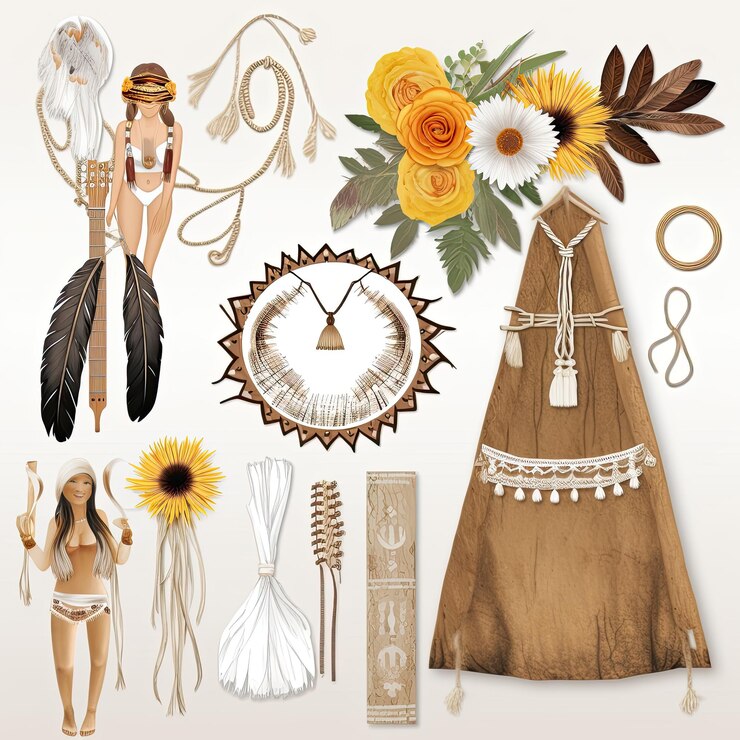 Foto el clip art de la boda boho