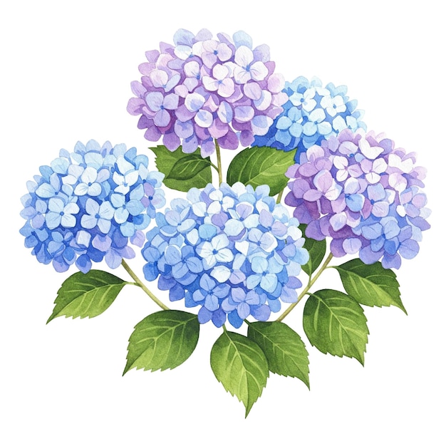 Clip-art de arbustos em aquarela