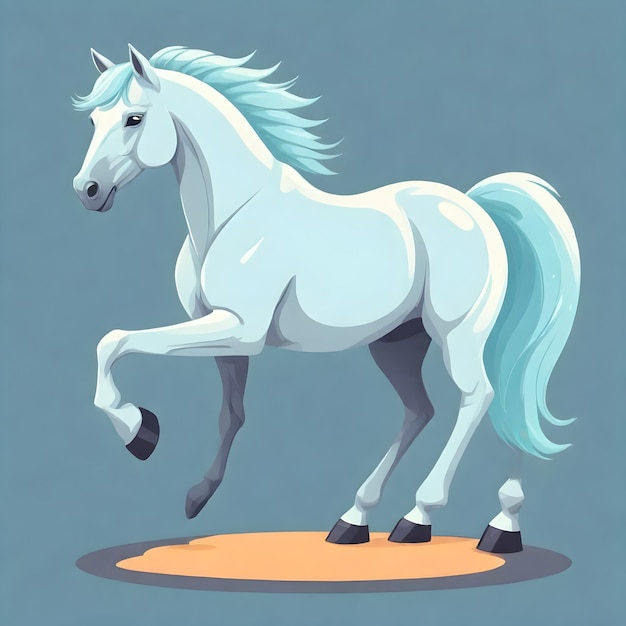 Clip art de cavalos de desenho animado caprichosos para projetos lúdicos