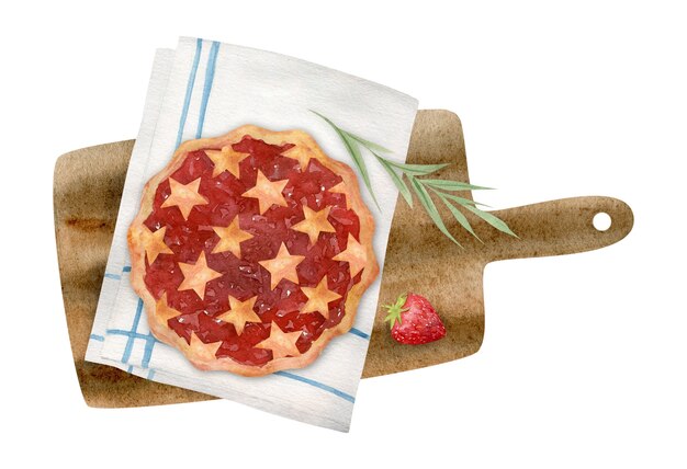 Clipart acuarela dibujada a mano con pastel