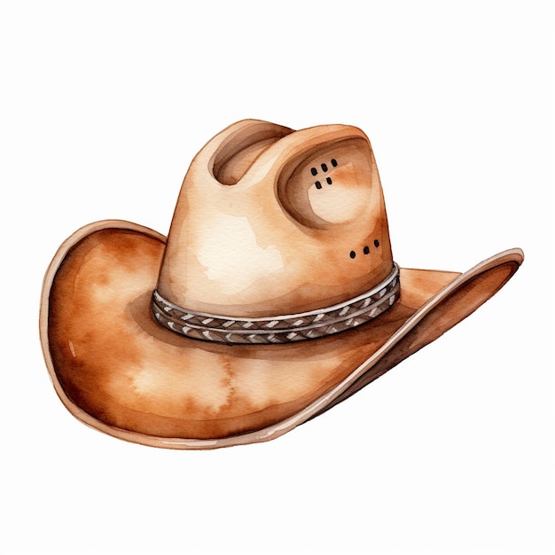 Foto clipart de acuarela de sombrero de vaquero