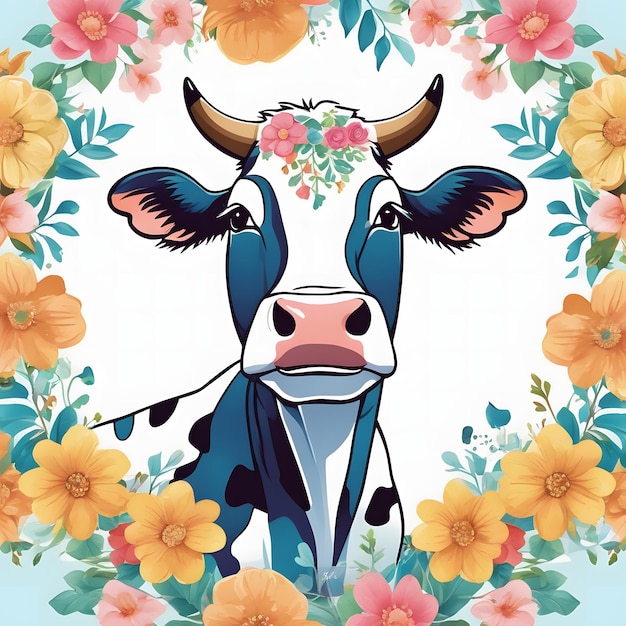 Clipart da vaca de fazendeiro