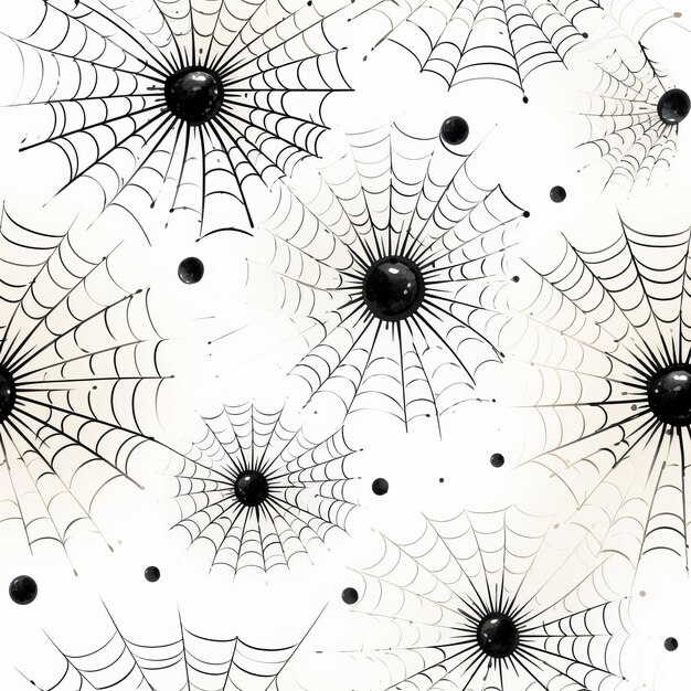 Foto clipart de aquarela intrincada exquisitas teias de aranha pretas para padrões repetitivos sem costura