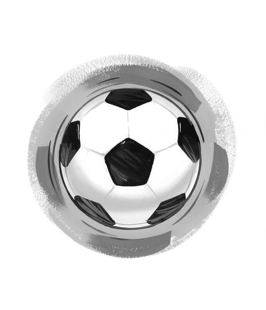 Clipart de bola de futebol Desenho de vista de perto de bola de fútbol