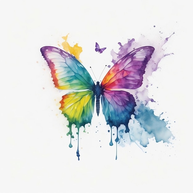 clipart de borboleta em aquarela