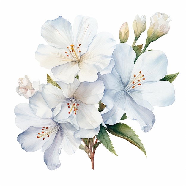 Clipart de flor em aquarela