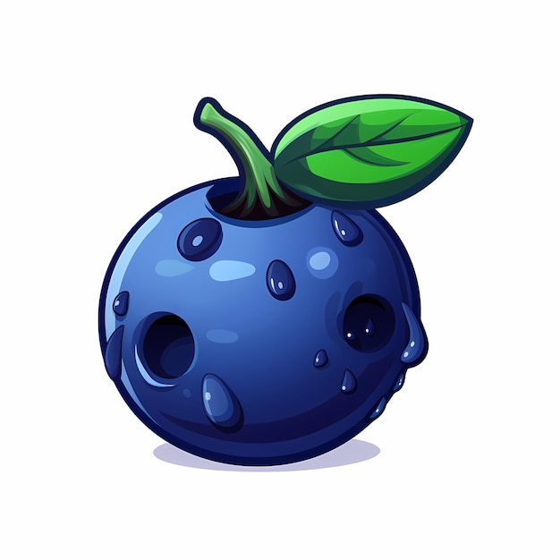 Foto clipart de ícone plano de bluberry