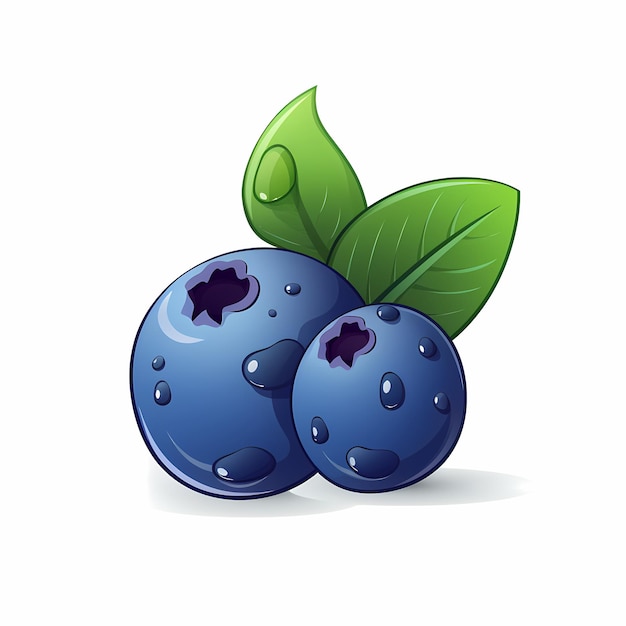 Foto clipart de ícone plano de bluberry