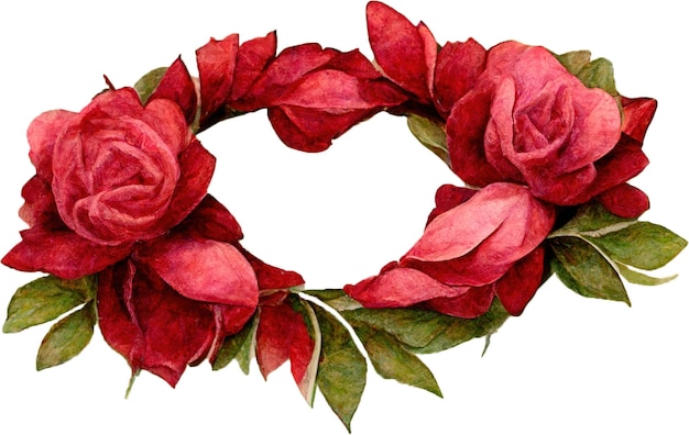 Clipart de rosas em aquarela