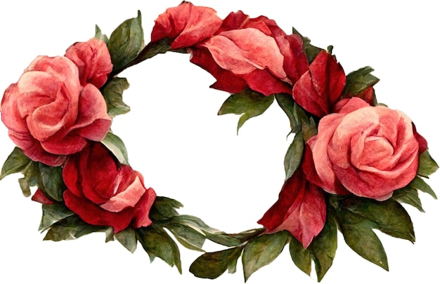 Clipart de rosas em aquarela